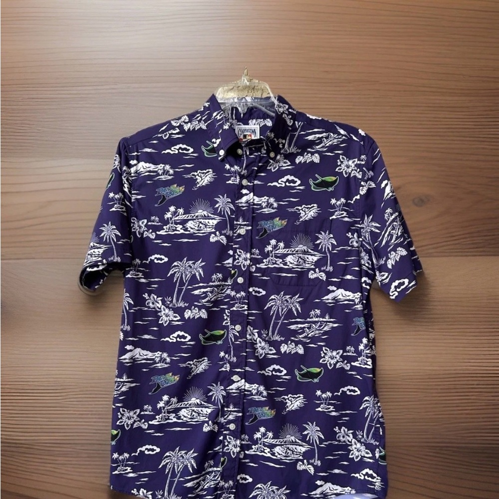 Tampa Bay Rays Reyn Spooner Cooperstown Collection Hawaiian Shirt Medium
